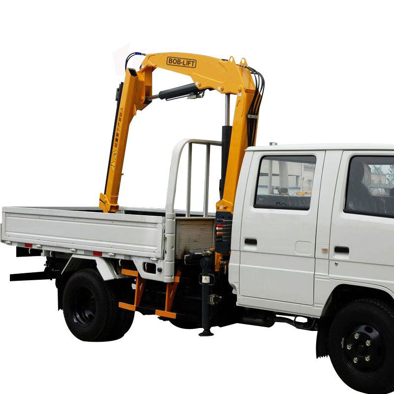 Single boom crane 6m/1 Ton knuckle boom truck mounted crane with mini truck crane