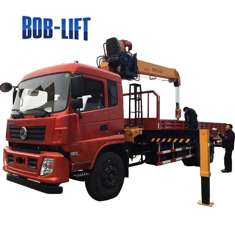 Truck crane 10 ton mini 10 ton hydraulic boom mast truck mounted crane manipulator