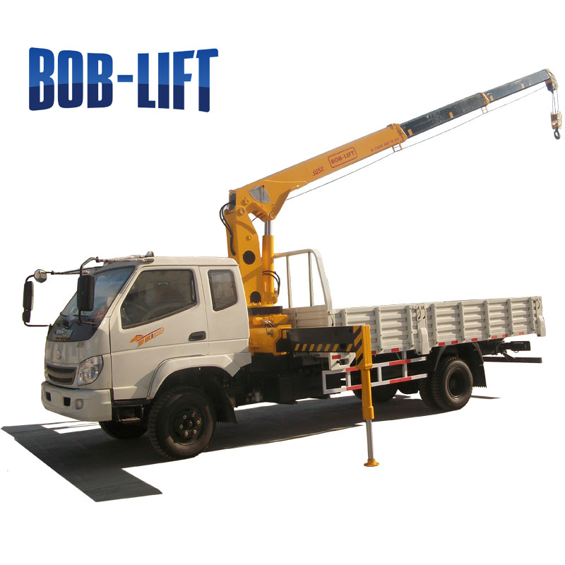 knuckle boom crane truck for sale mini 5 tons hydraulic mobile telescopic boom truck mounted crane