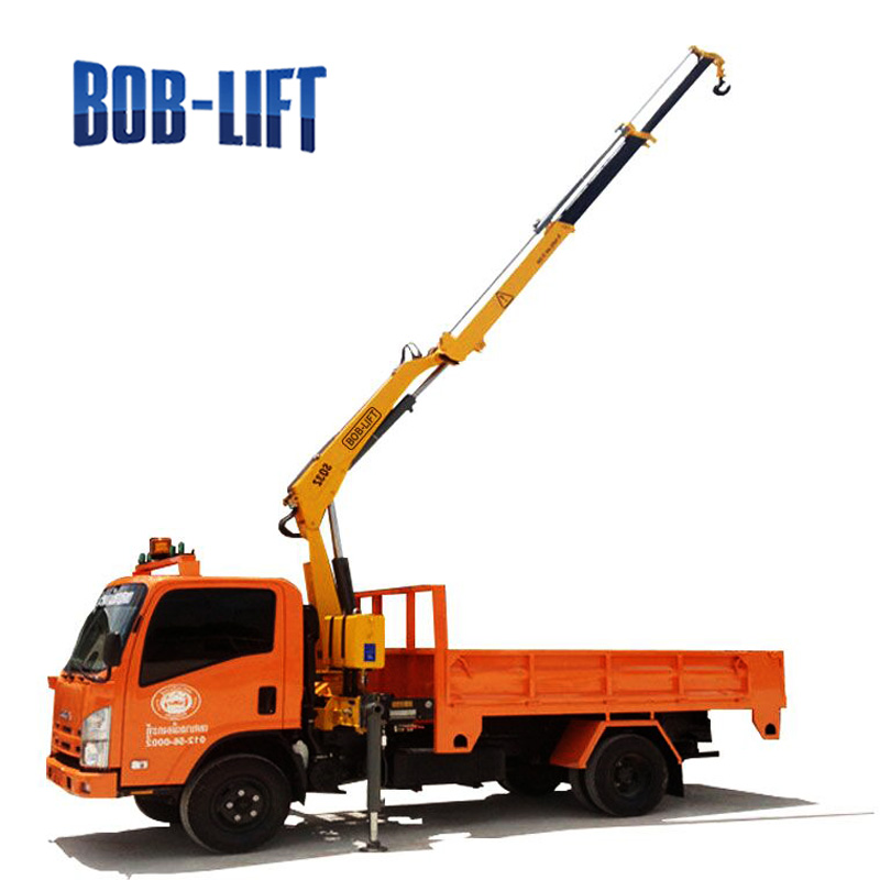 dump truck crane mini 3 ton mobile hydraulic arm mounted with pump
