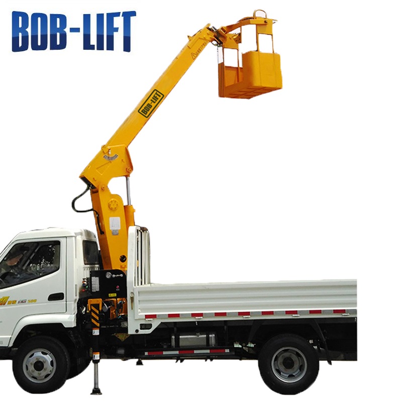 man lift basket crane Truck boom man lift crane