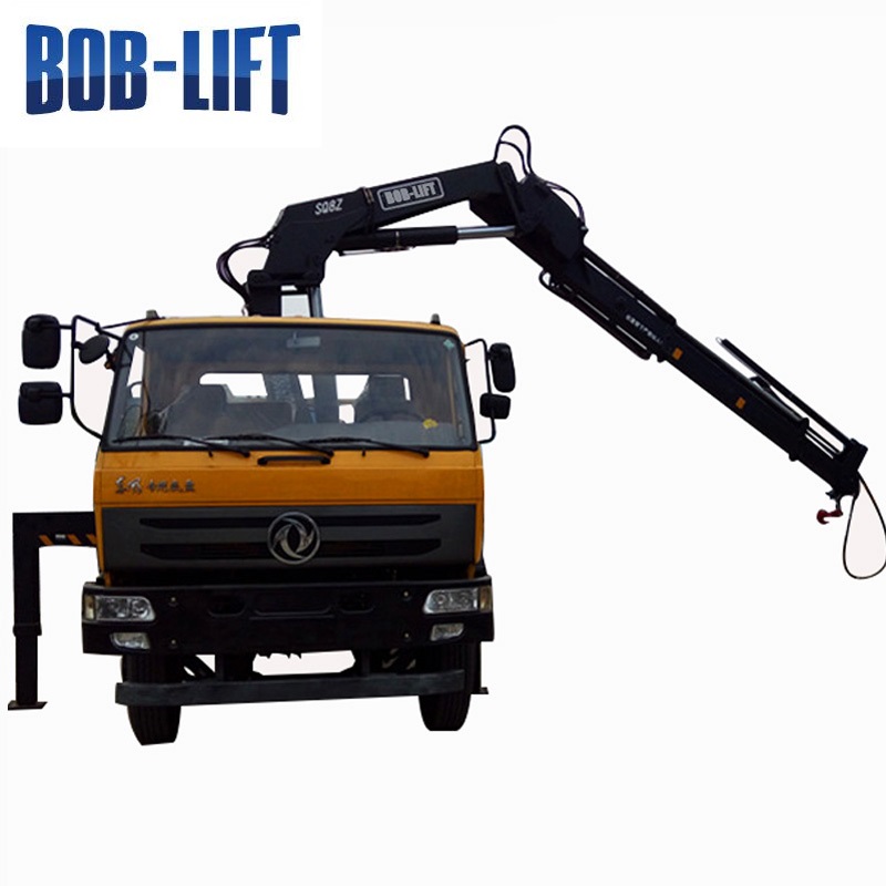 Small truck crane hydraulic small 5 ton articulated boom crane truck tractor