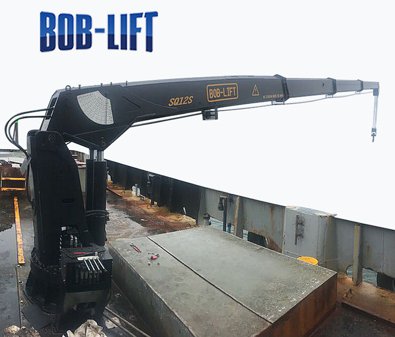 5-ton mini hydraulic straight arm marine deck crane for ship