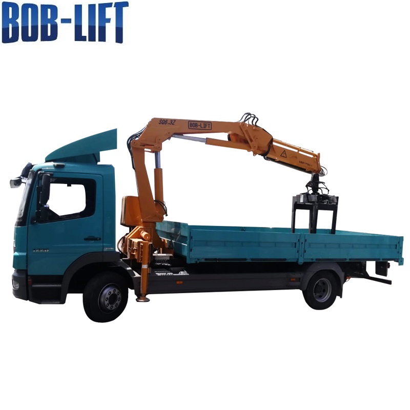 truck mounted lifting device 6 ton hydraulic boom crane