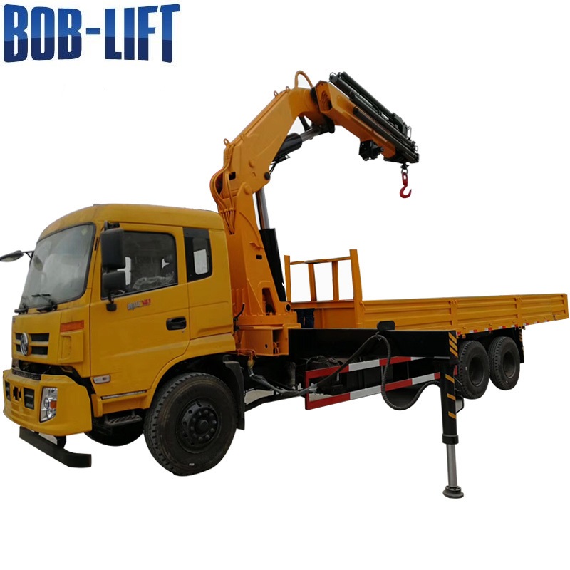 16 ton dump truck with crane hydraulic mounted crane