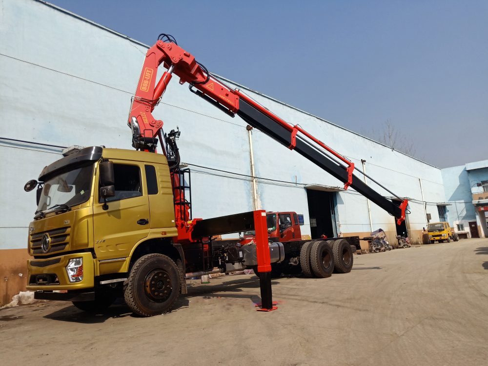 Several different types of mobile cranes